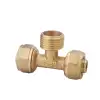 Copper aluminum plastic fitting, latón fitting diente interno tee Specification image